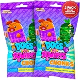 Dogs vs Squirls Mystery Bag 2pk Chonk | Super-Soft and Bean-Filled Plushies | Collect These as Desk Pets, Fidget Toys, or Sensory Toys | Great for Kids, Boys, &amp; Girls | 6 inches | V2034