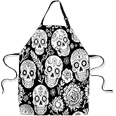 afidomu Kitchen Cooking Apron Sea Shark Green Sea Apron Home Baking Chef Apron Waterproof For Women Men 31X27 Inches
