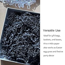 MARSROAM 1 LB Black Crinkle Paper Filler for Gift
