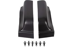 ECOTRIC ABS Cab Corner Covers Compatible with 2004-2008 Ford F-150 F150 4 Door Crew Cab Pickup Truck, Plastic Rust Repair Pan