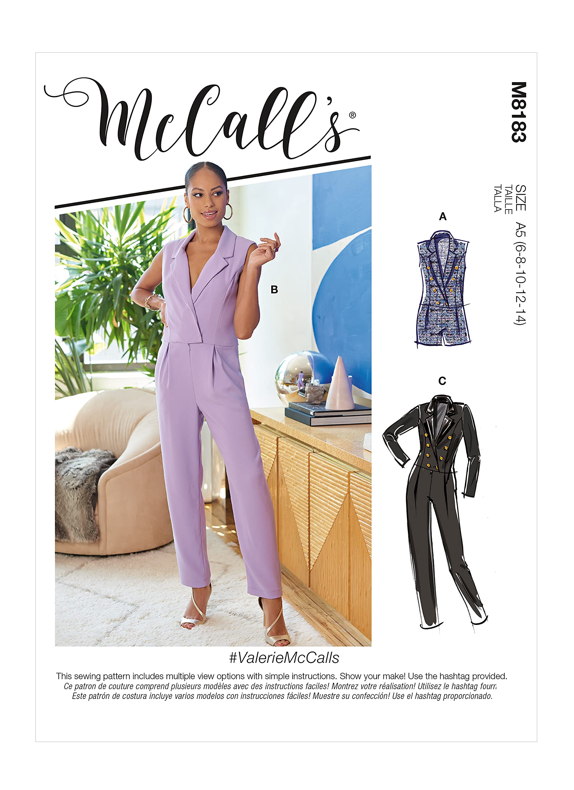 McCall's M8183A5 6-8-10-12-14 Misses Sportswear, Paper, White