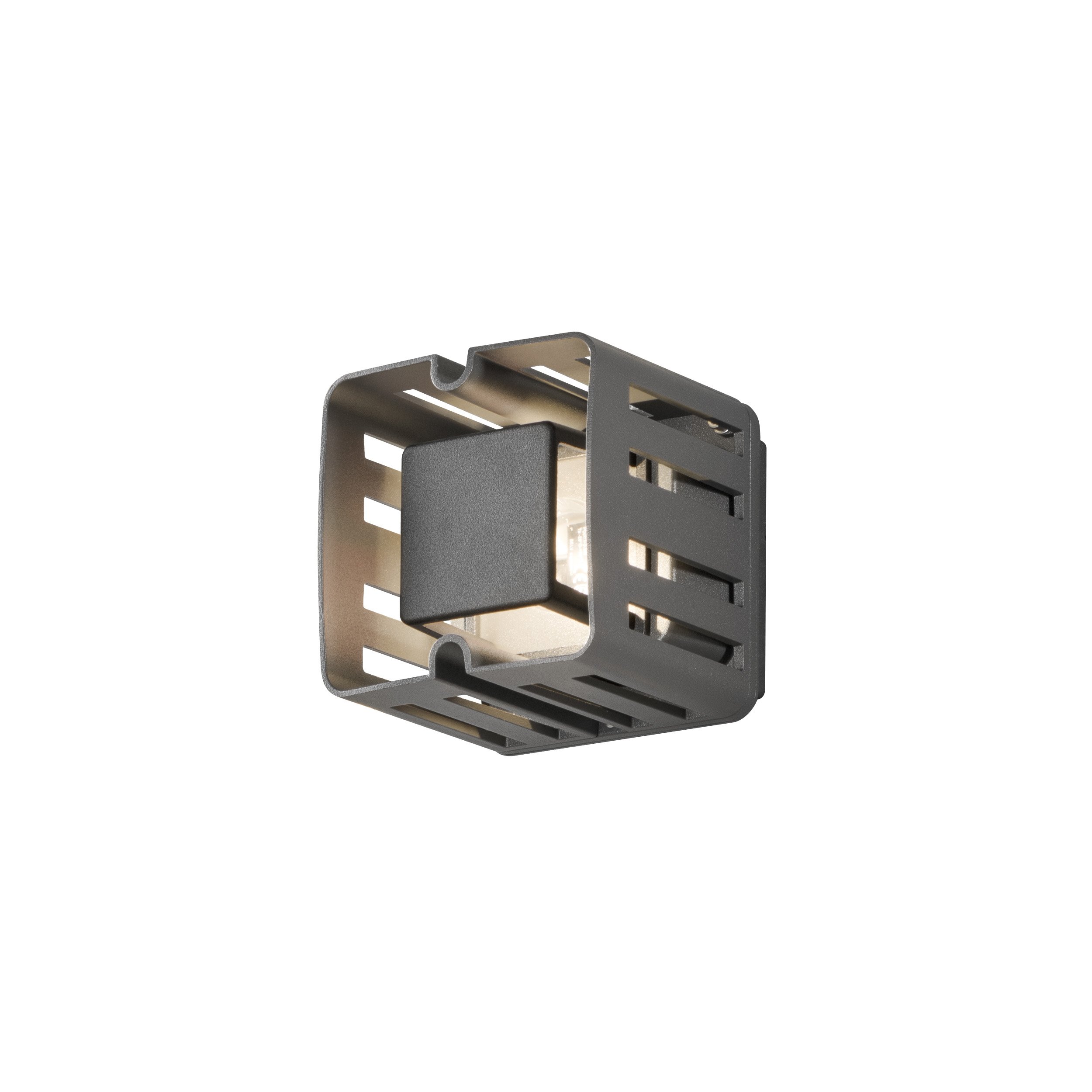 Konstsmide 7978-370 Pescara Up Down Fan Outdoor Wall Light / High Power 3 W LED Wall Lamp / Clear Acrylic Lens / Aluminium / IP54 / Outside Light Anthracite