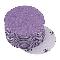 uxcell 30Pcs 3-Inch Purple Sanding Discs 150 Grits
