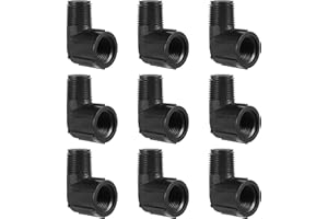 NFAMRZCAR Drip Irrigation adapter 1/2-inch 90-Degree Elbow NPT pipe Fitting (1/2 Female to 1/2 male Elbow)