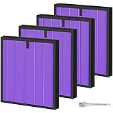 4 Pack HY4866 Air Purifier Replacement Filter for MORENTO HY4866, WESTHEY HY4866, YIOU M1 Air Cleaner Purifiers, HY4866 Filter Replacement Multifunction Version Air Purifier Filters + 1 Cleaning Brush