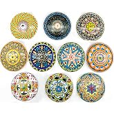 YOUYOUULU Bohemian Ceramic Knobs - 10Pcs Round Porcelain Knobs - Exquisite Ceramic Bohemian Handles - Bohemian Style Cabinet Knobs