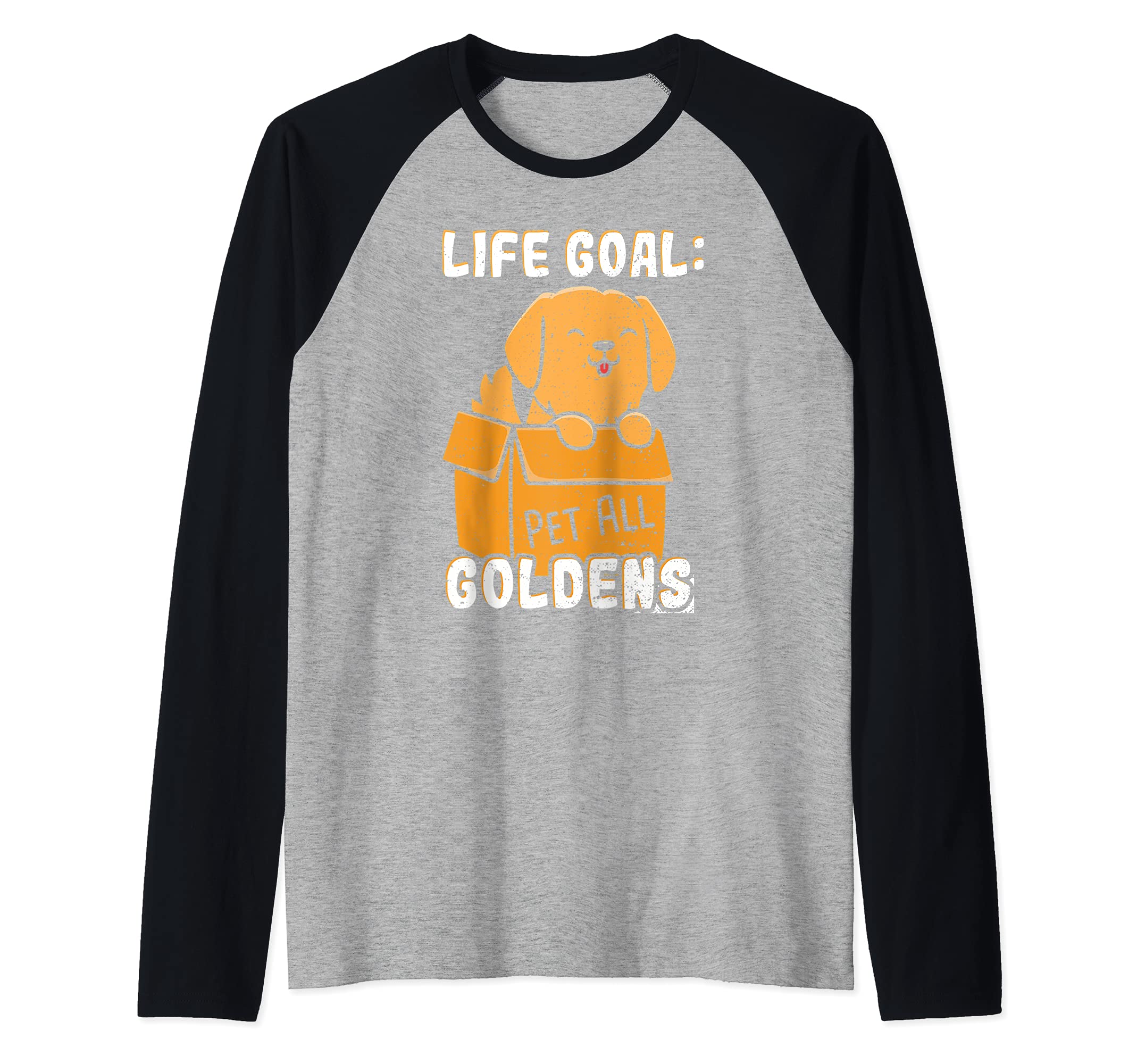Golden Retriever: Pet All Goldens - Dogs Sayings Raglan Baseball Tee