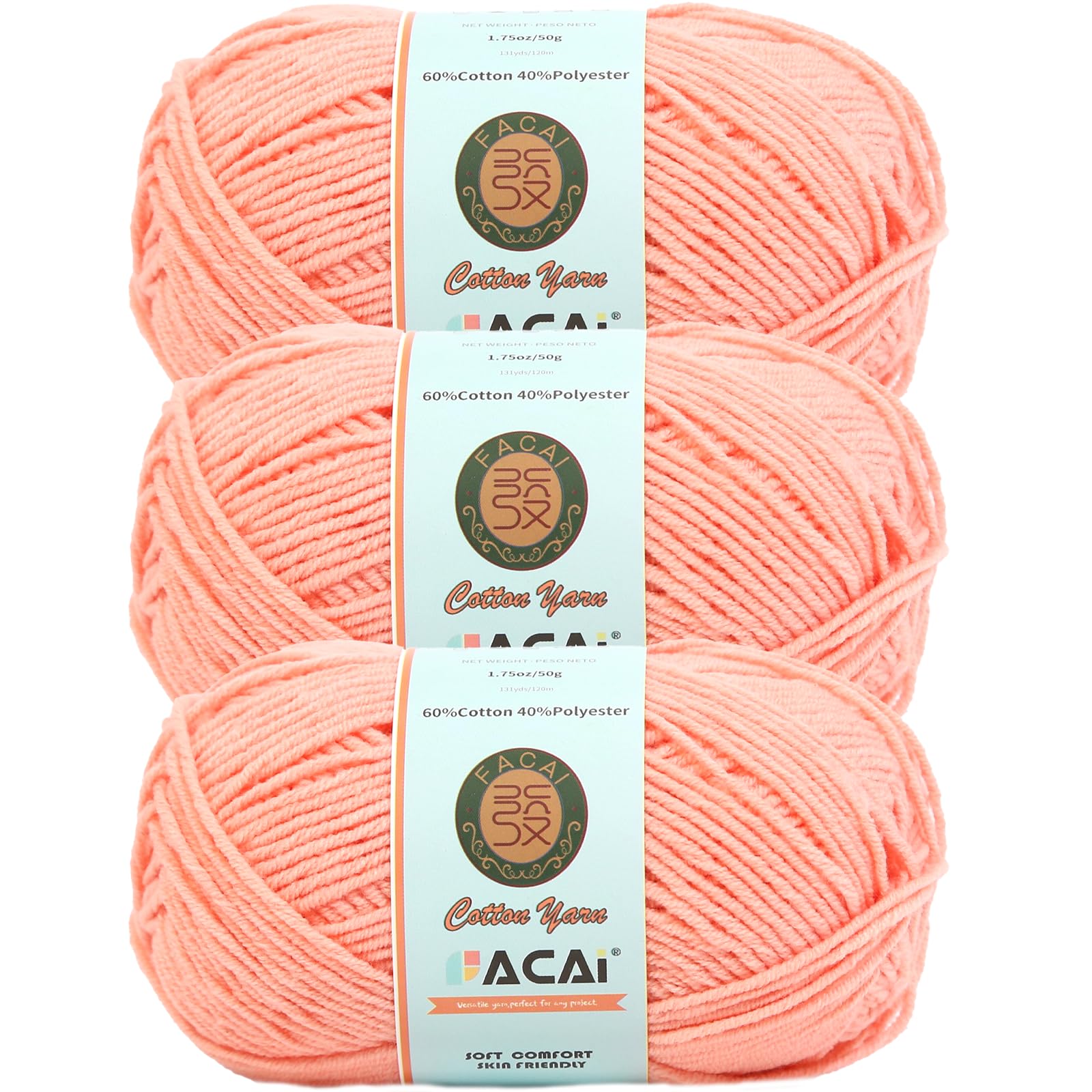 Photo 1 of ?Soft & Durable Cotton Yarn? Four Ply Mercerized for Knitting & Crochet | Eco-Friendly, Hypoallergenic, Machine Washable | Ideal for Apparel, Accessories, Baby Clothes & Complex Craft Projects