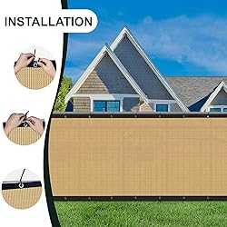 SUNLAX Privacy Fence Screen 8x50FT Heavy Duty Mesh