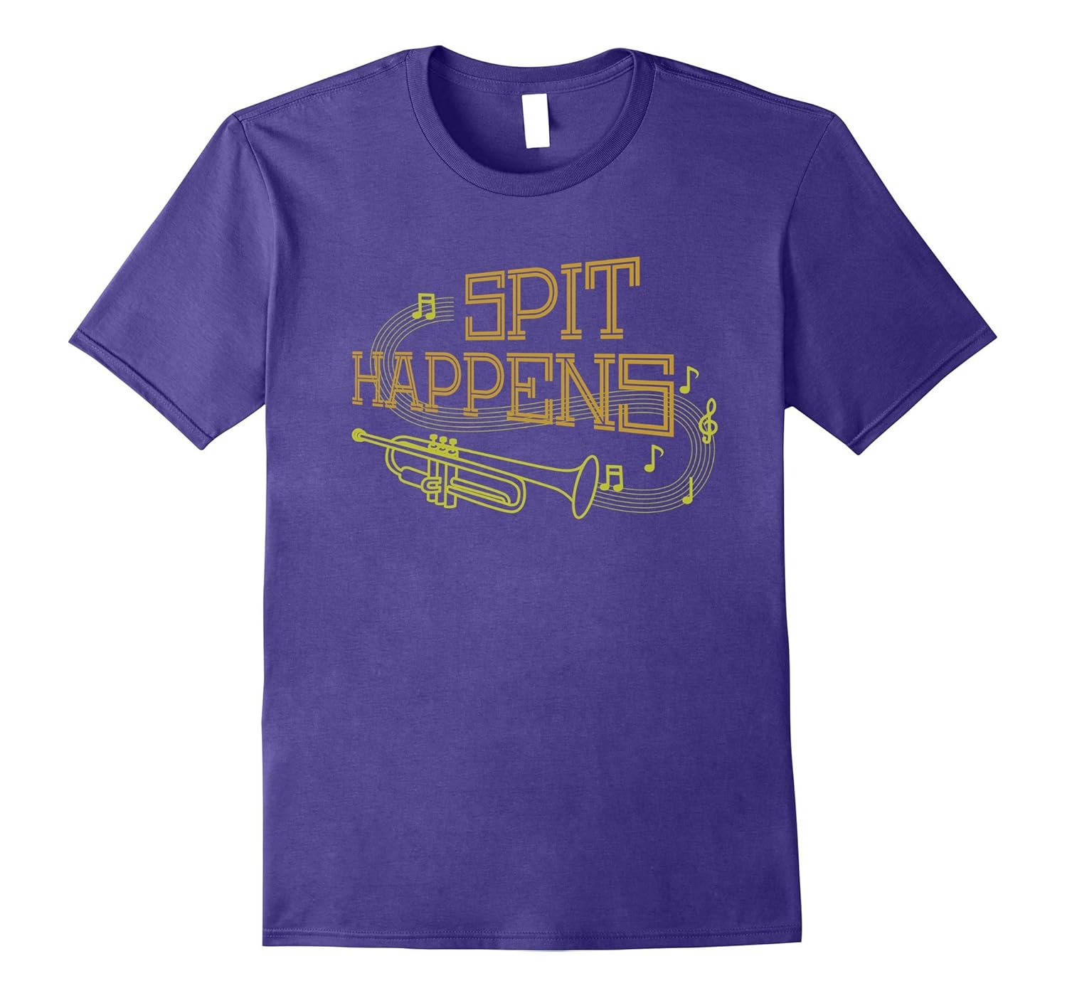 Spit Happens T-Shirt Trombone Player Trumpet Brass Band Tee-Rose