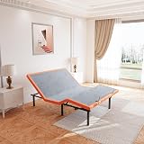 ESHINE Adjustable Bed Frame Queen - Ergonomic Zero Gravity Bed Base, Foot & Head Incline, APP Control, Wireless Remote, Anti-Snore, Queen, 2000 Series
