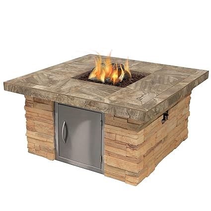 Cal Flame Fpt S301m Apf Cultured Stone Dining Height Gas Fire Pit