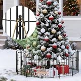 WELDUN Metal Garden Fence 310cm x 41cm 10 Pack Animal Barrier Black view 7