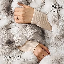 EverGrace Ultra Soft Luxury Fluffy Faux Rabbit Fur