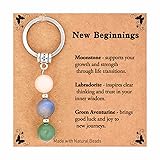 10mm Natural Crystal Keychain Gift for New