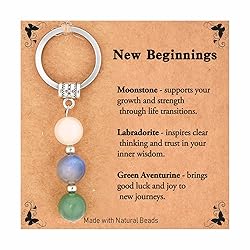 10mm Natural Crystal Keychain Gift for New