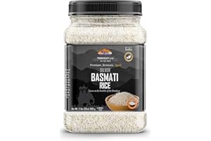 RANI BRAND AUTHENTIC INDIAN PRODUCTS Rani Silver White Basmati Rice Extra Long Aged 32oz (2lbs) 908g PET Jar ~ All Natural | Gluten Friendly | Vegan | Indian Origin | Kosher | Export Quality