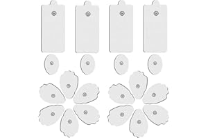 VOVOU 20 Packs Stronger Self-Adhesive Performance TENS Pads Compatible with MEDVICE, NURSAL, Belifu TENS Units, 3.5mm Snap Latex-Free TENS Unit Replacement Pads Electrode Patches Reuse More Than 50 Times