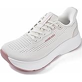 JACKSHIBO Wide Toe Box Shoes Women Slip in Arch Support Slip on Sneakers for Running Walking Athletic Tennis Orthopedic Plantar Fasciitis Thick Cushion Zero Drop Sole Width Hands Free Shoes