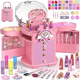 63 Pcs Kids Makeup Set for Girls, Washable Real Cosmetic Toddler Makeup Kit | 2026 New CPF Sustainable Materials, Safety &amp; Non-Toxic, Unicorn Princess Toy Birthday Gift for 3 4 5 6 7 8 9 10 11 12(Pink)