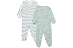 Amazon Essentials Unisex Babies' Organic Cotton Footed Sleep and Play (Previously Amazon Aware), Pack of 2