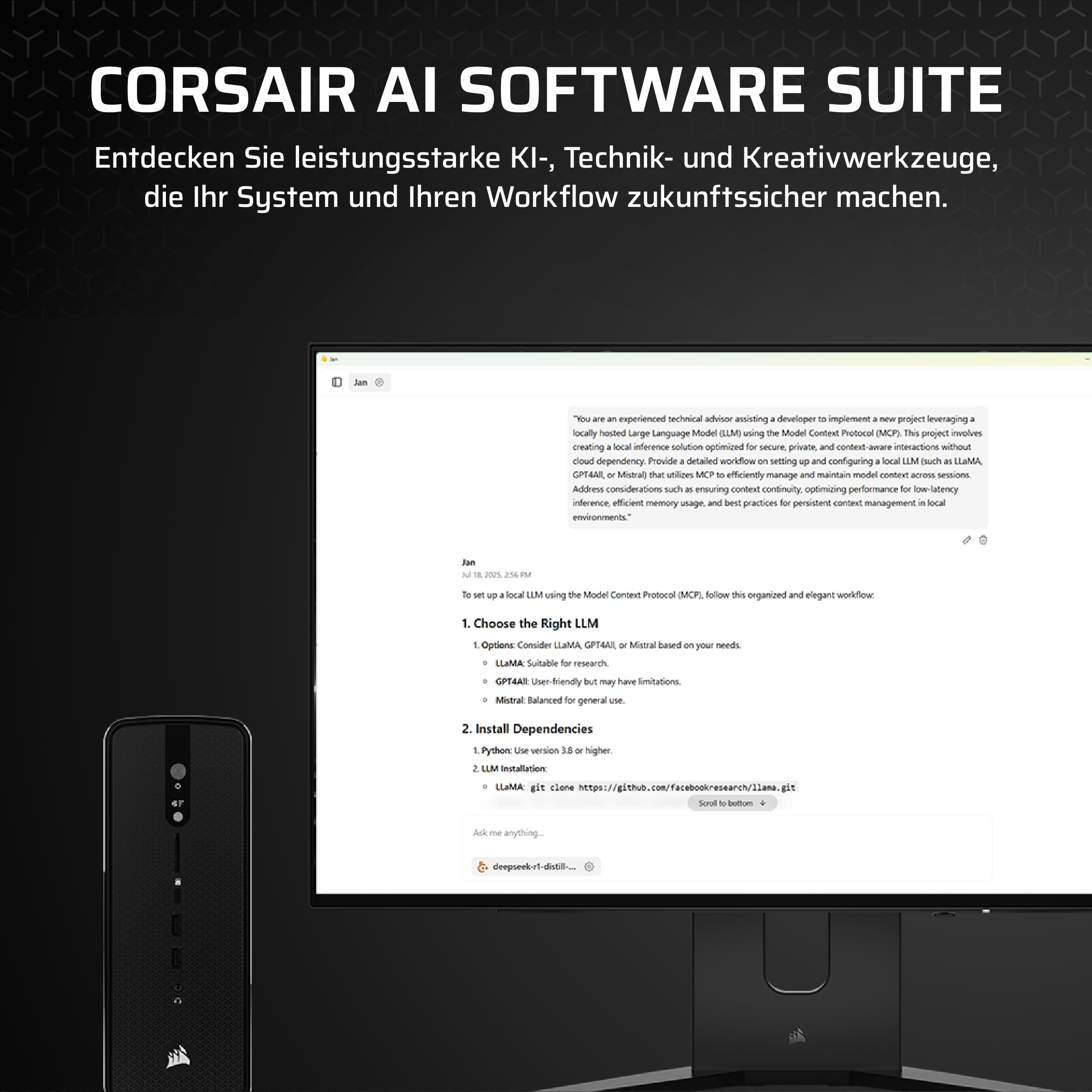 Corsair AI Workstation 300 Desktop-PC – Schwarz 5