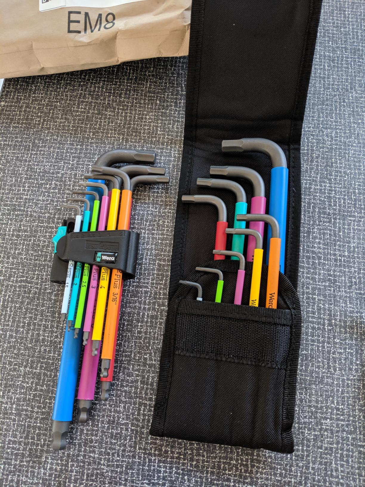 Wera Tools 05073593001 950 SPKL/9 SM N SB Long ARM HEX Key Set, One Size, Multi photo review