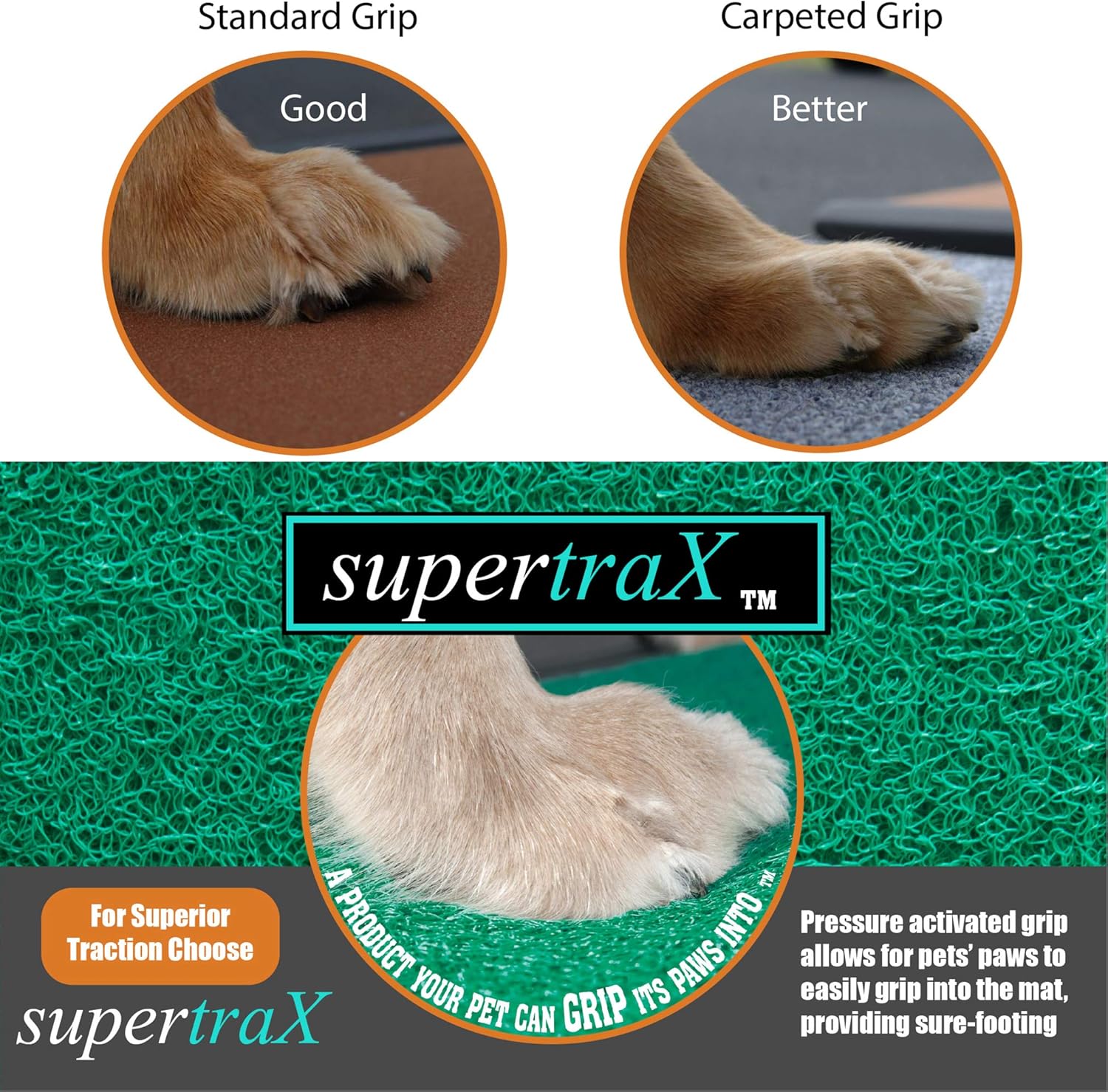 Pet Gear Travel Lite Ramp with supertraX Surface for Maximum Traction, 4 Models to Choose from, 42-71 in. Long, Supports 150-200 lbs, Find The Best Fit for Your Pet, Black/Green : Kitchen & Dining