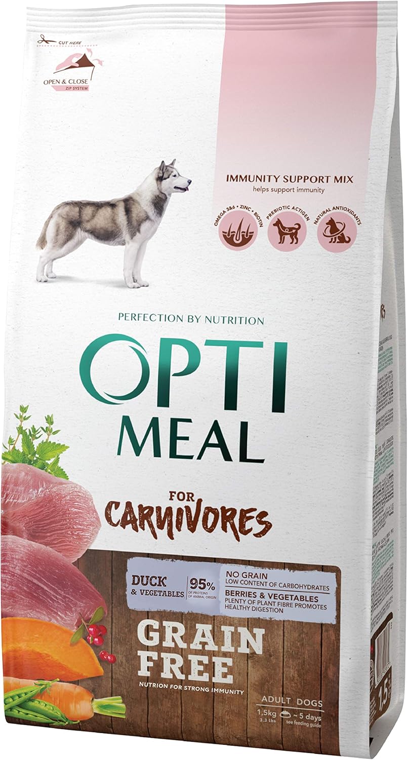 OPtimeal Carnivores Grain Free Dry Dog Food for Adult Dogs