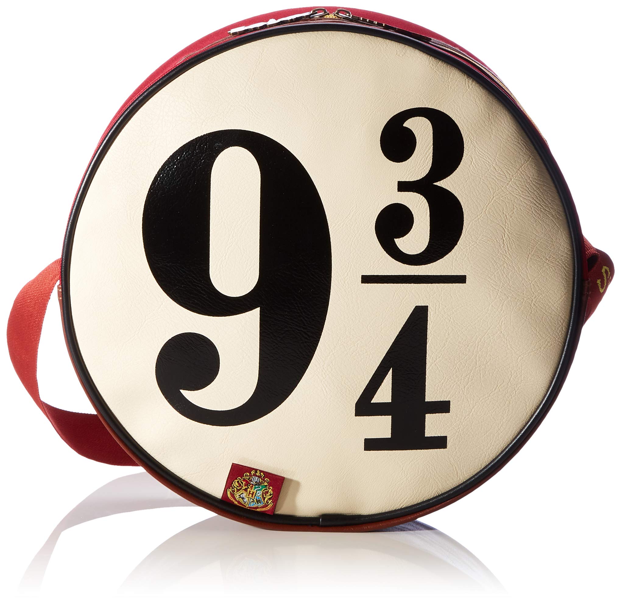 Groovy Uk Harry Potter Women's Hogwarts Express Platform 9 & 3/4 Design Circular Satchel Bag, Brown/Yellow