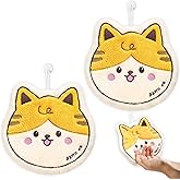 Maffuno 2 Pack Cat Hand Towels Set for Bathroom: Gifts for Kids Teens Cat Lovers Cute Pattern Kitchen Towels Drying Your Hands Pads - Kitty Gifts Hand Wiping Towels
