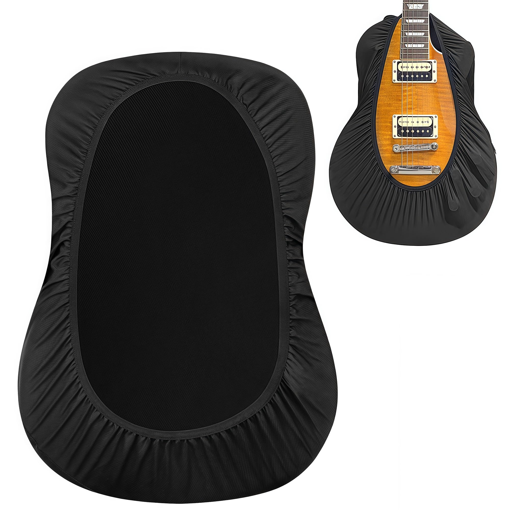 Musiin Premium Guitar Dust Cover Compatible with Gibson Fender Donner Electric Guitar, Luxury Chinlon Anti-dust & Scratch-Proof, Smooth Touch & Custom Fit(GG-M)