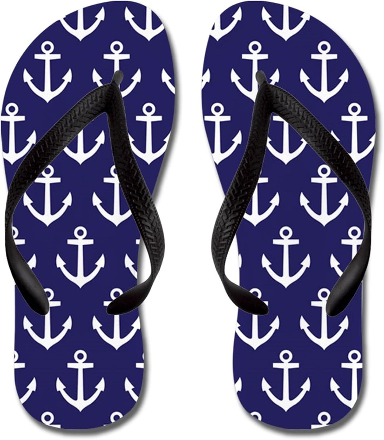 white line flip flops