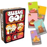 Gamewright Sushi Go Card Game, 2 to 5 Players, 15 Minute Playtime, Ages 8+ | Pick &amp; Pass Family Card Game | Fast‑Playing Kids &amp; Board Games for Kids 8‑12, Games for Family Game Night | 2‑5 Players
