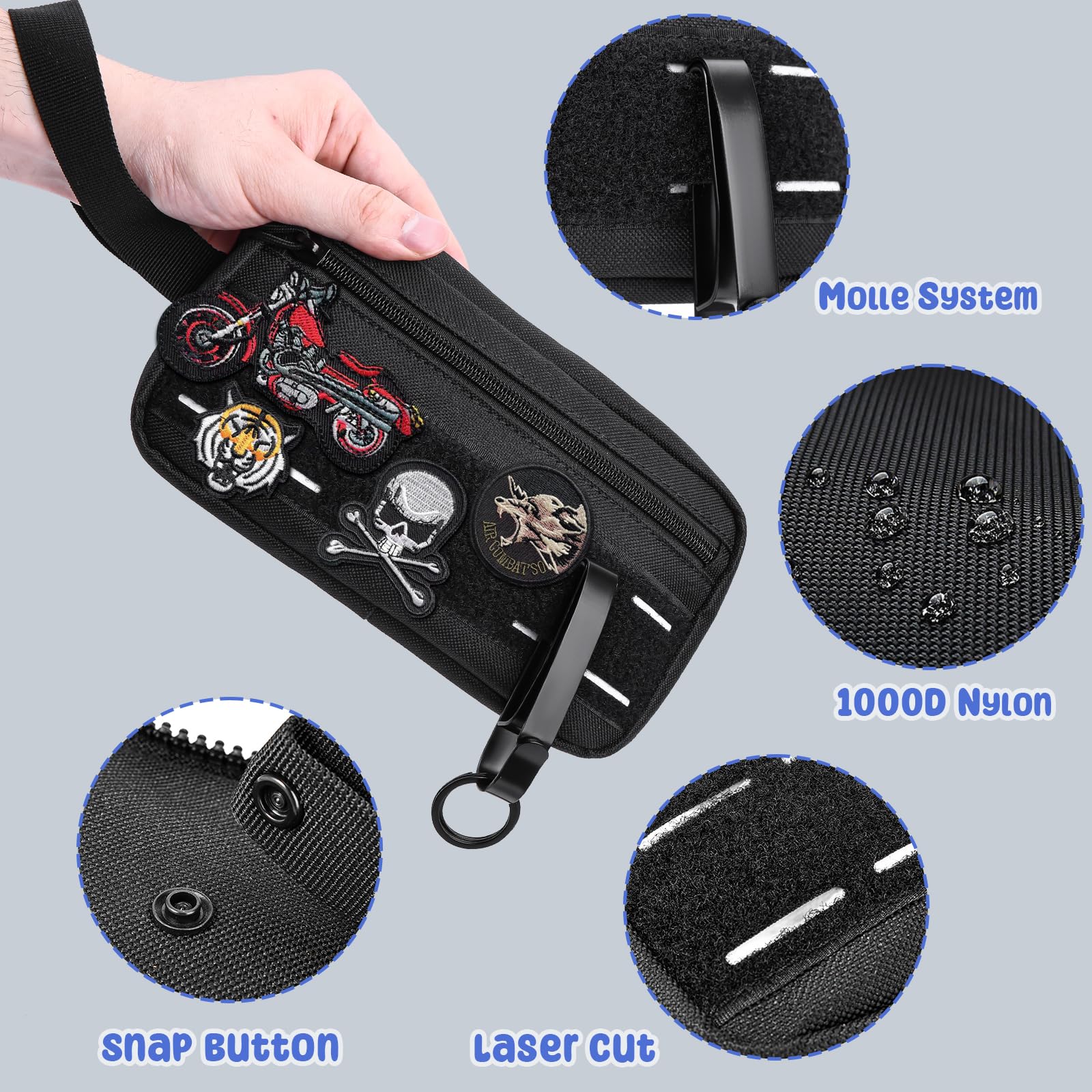 Universal Stroller Accessories, Fits for Stroller like Uppababy Baby Jogger Britax BOB Umbrella, Stroller Organizer with Insulated Cup Holder Detachable Phone Bag Shoulder Strap