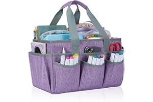 JOSIVIKY Craft Organizer Tote Bag, Art Caddy Organizer with Handles,Multi-Functional Craft Caddy,Travel Art Box