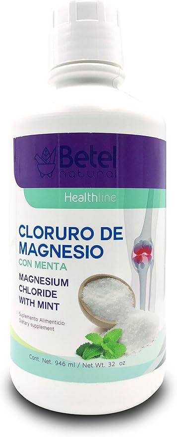 Amazon Com Cloruro De Magnesio Con Menta Liquid 32 Ounce Magnesium Chloride With Mint Betel Natural Health Personal Care