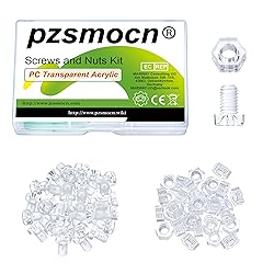 Pzsmocn 60 Pieces/30 Sets M6*8 mm PC Transparent