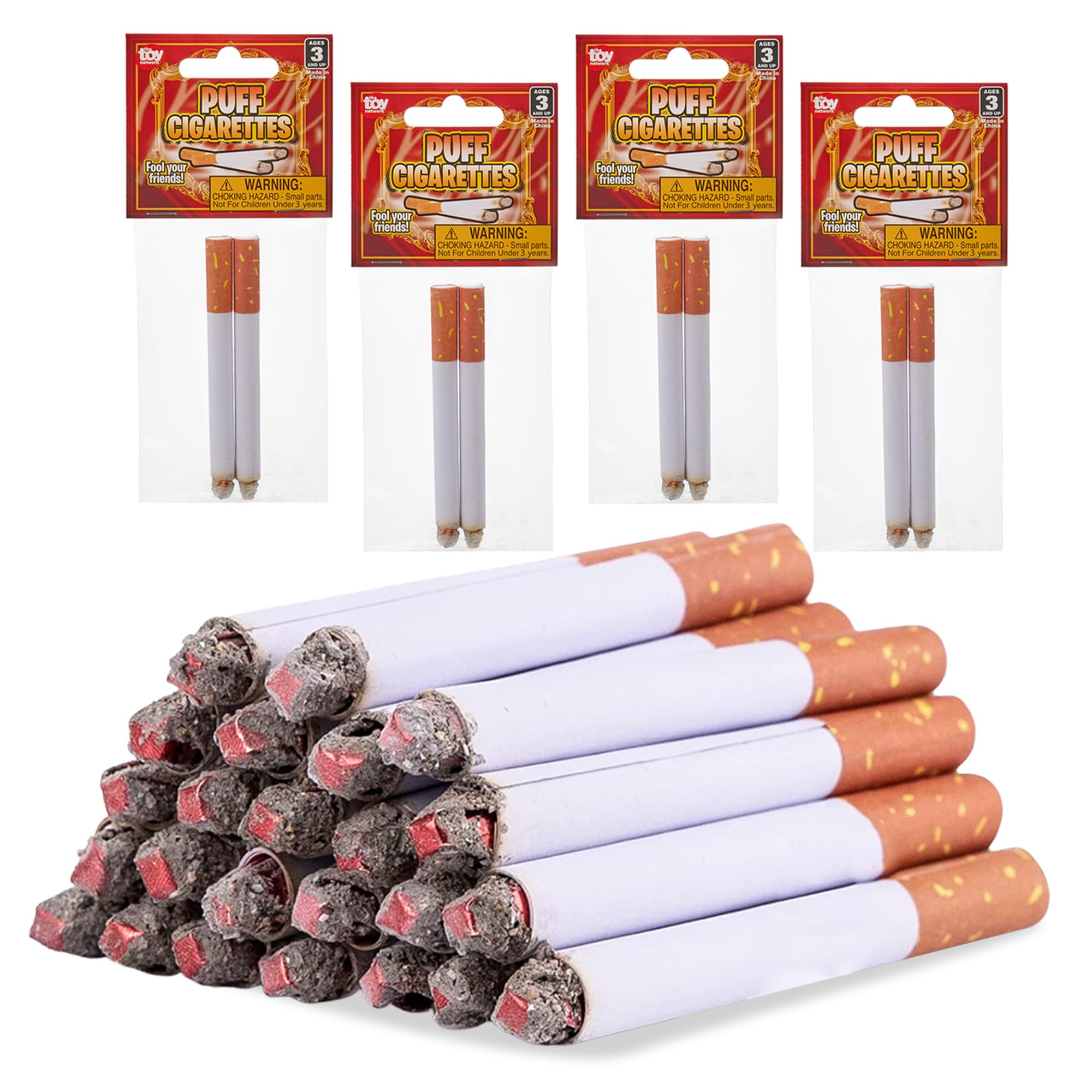 what's in fake cigarettes Fake Puff Cigarettes That Blow Smoke - 8 Pack - 3.25 Inch Faux Cigs with a Realistic Look