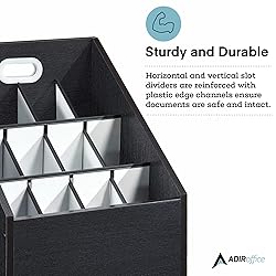 Adir Blue Print Storage Organizer Cart - Wooden