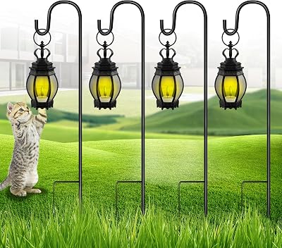 SEGNAYEN 81cm Adjustable Shepherds Hook for Garden Lanterns, Set of 4