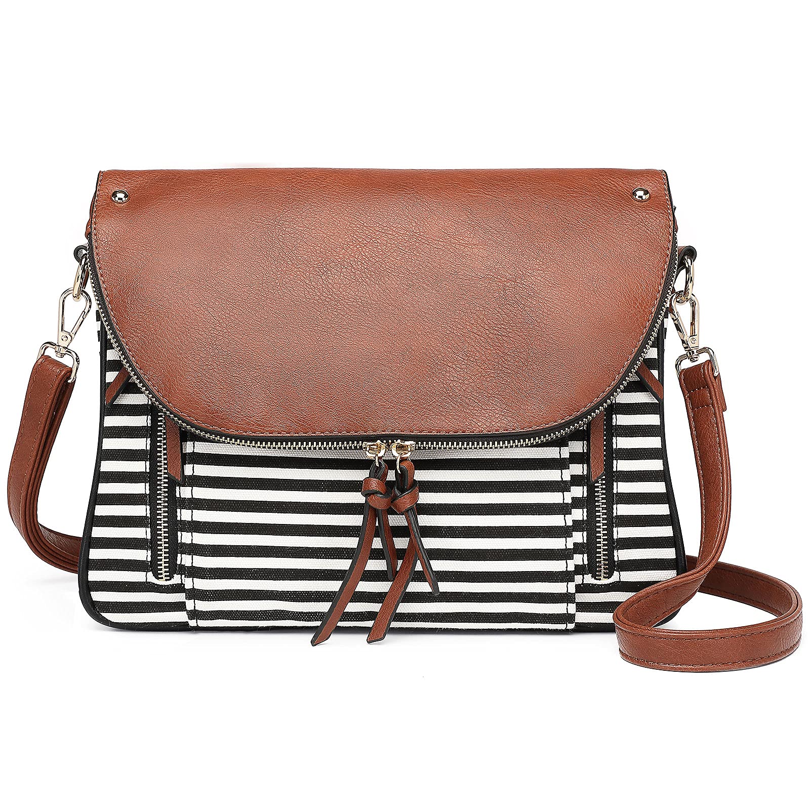 Bosidu Crossbody Bags for Women, Large Capacity Canvas Travel Purses and Handbags for Women, Shoulder Messenger Bag for Daily Use