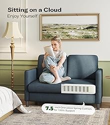 Welzona Loveseat Sofa, 51" Love Seat, Comfy Teddy