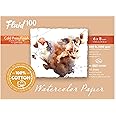 Fluid 100 Artist Watercolor Block, 300 lb (640 GSM) 100% Cotton Cold Press Pad for Watercolor Painting and Wet Media w/Easy B