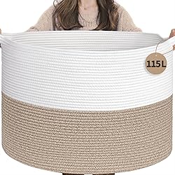 INDRESSME 115L Extra Large Blanket Basket, Soft
