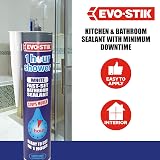 EVO-STIK 1 Hour Shower Bathroom Sealant White 290ml Fast Set Anti-Mould Ready view 4
