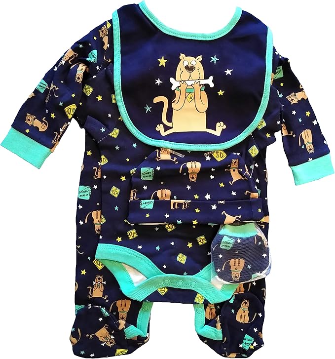 scoobydoo! Baby Boys Layette Clothing Set Age 0 3 Months Romper