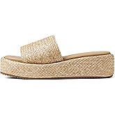 EQAUDES Platform Slip on Espadrille Sandals for Women Wedges Slides Bohemia Sandals Flatform Open Toe Beach Sandals