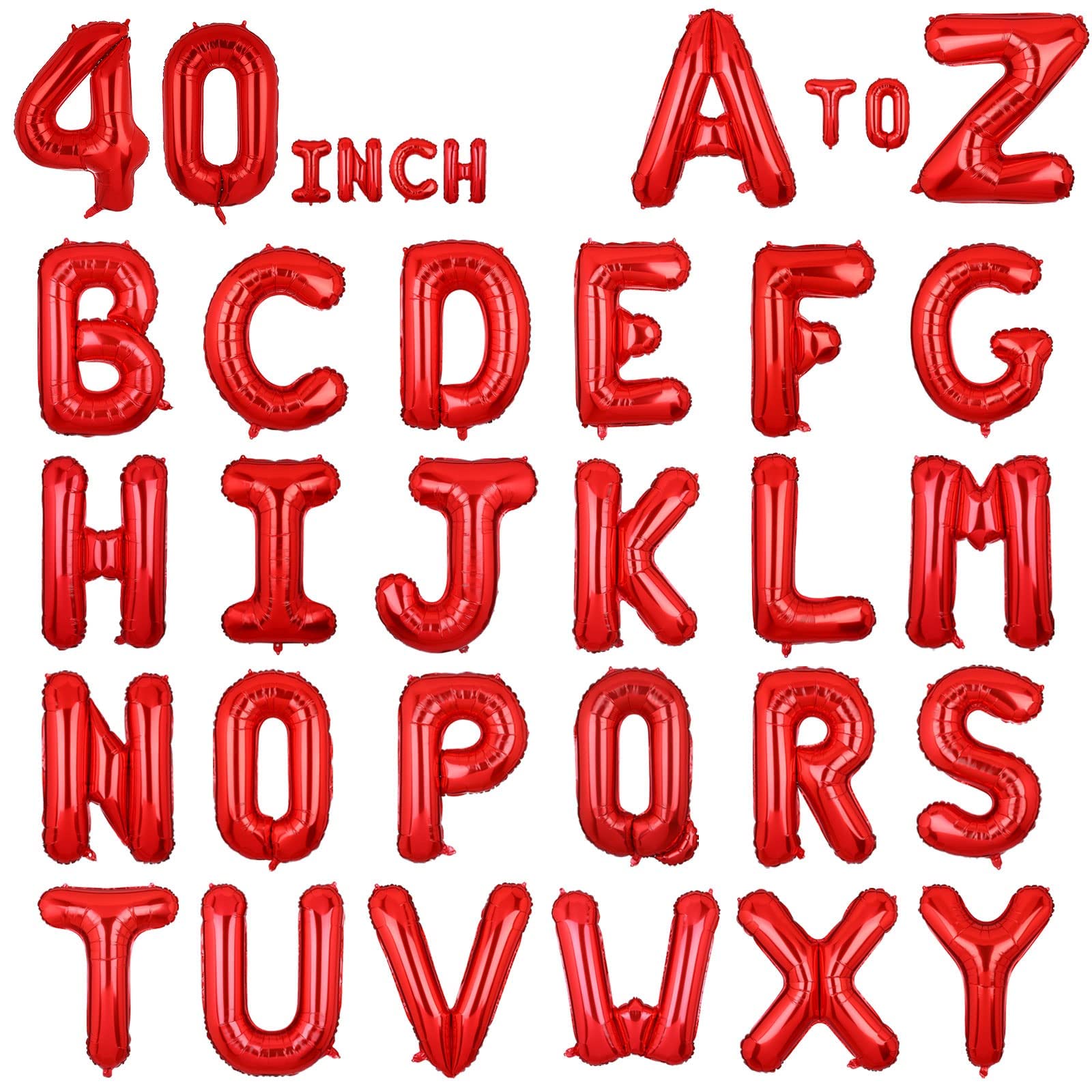 40 Inch Giant Red Letter T Foil Helium Balloons Big Single Mylar Balloon Birthday Party Decoration Supply Baby Shower (Red T)