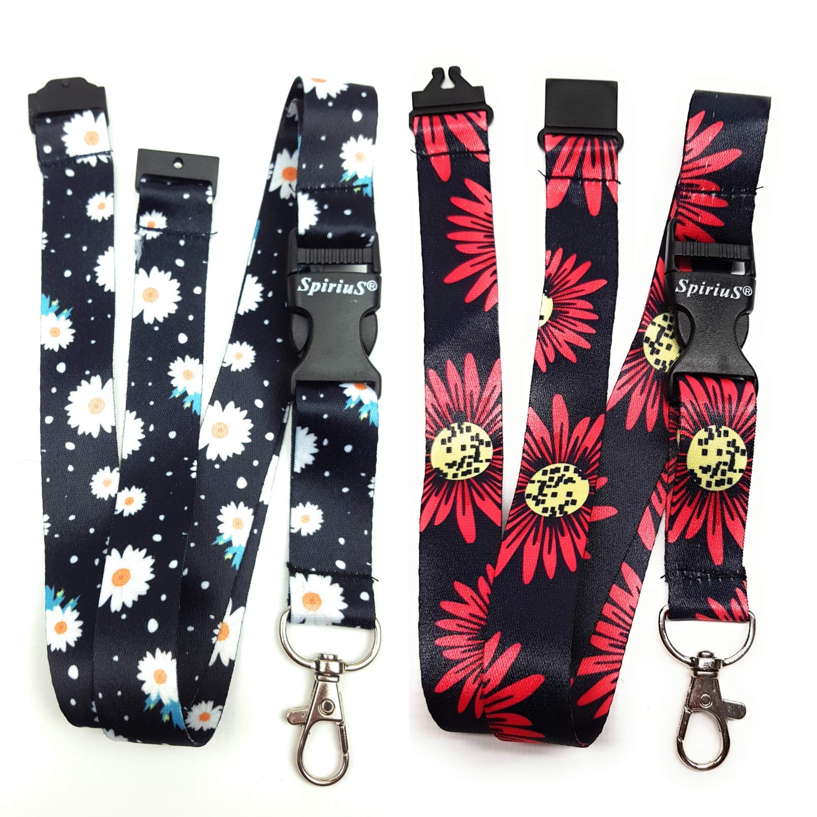 SpiriuS 2 X Lanyard As Neck Strap Holder for keys, badge, Id card etc (Set nr. 14)